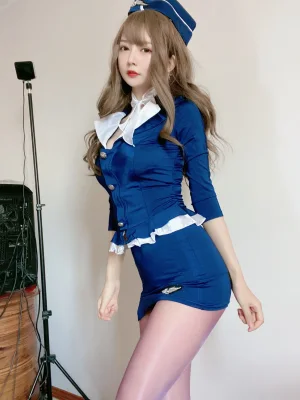 51酱《蓝色制服装》写真图集 35P+3V｜在线预览与图包下载