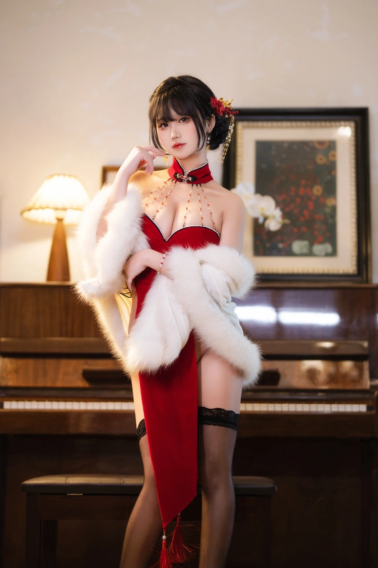 三度_69《红丝绒旗袍》写真图集 75P+3V｜在线预览与图包下载