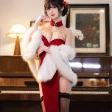三度_69《红丝绒旗袍》写真图集 75P+3V｜在线预览与图包下载