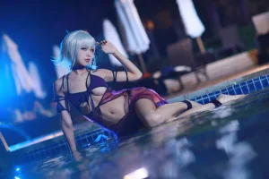 水淼Aqua《贞德泳装》写真图集 41P｜在线预览与图包下载