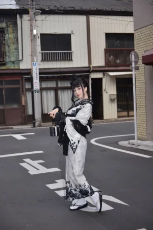 水淼Aqua《2025年03月 黑色蕾丝和服&内衣（个人造型）》写真图集 69P｜在线预览与图包下载