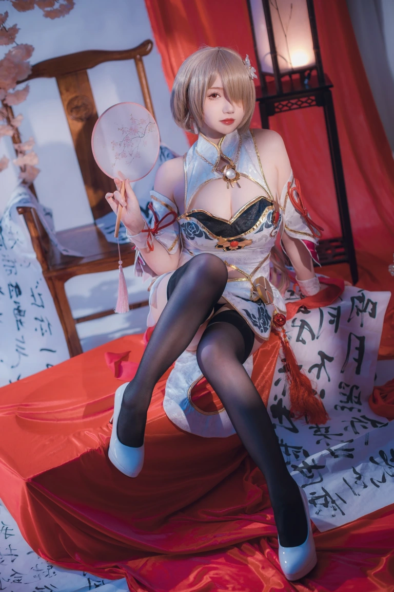 雪晴Astra《崩坏3 丽塔·浣溪沙旗袍》写真图集 56P｜在线预览与图包下载
