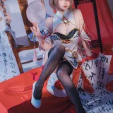雪晴Astra《崩坏3 丽塔·浣溪沙旗袍》写真图集 56P｜在线预览与图包下载
