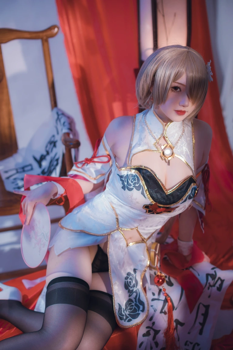 雪晴Astra《崩坏3 丽塔·浣溪沙旗袍》写真图集 56P｜在线预览与图包下载