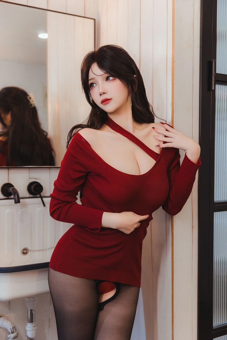 雪晴Astra《红裙黑丝小娇妻》写真图集 65P+2V｜在线预览与图包下载