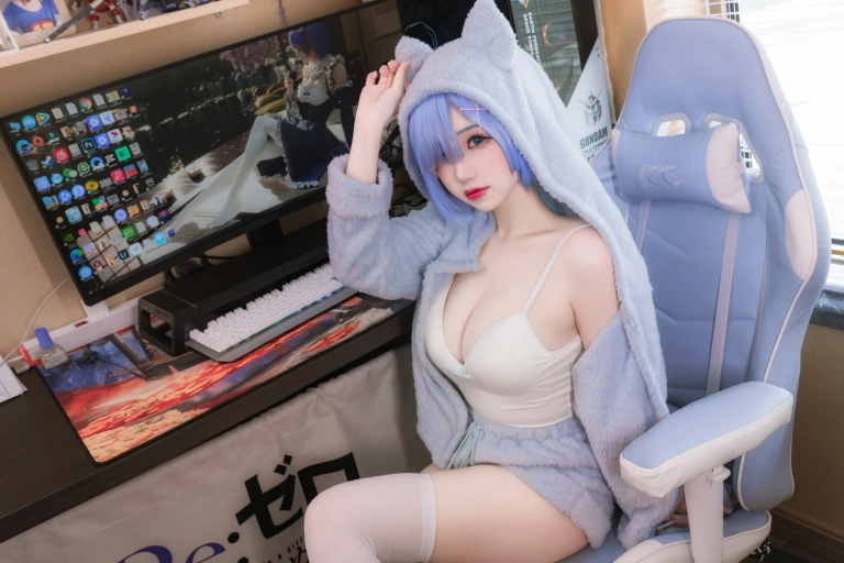 雪晴Astra《蕾姆猫猫》写真图集 13P｜在线预览与图包下载