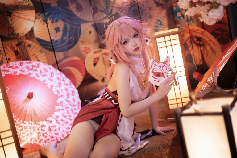 雪晴Astra《原神 八重神子》写真图集 60P+2V｜在线预览与图包下载