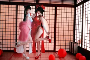 半半子 BANBANKO《愛宕x高雄,チャイナ服（&婉Yue）》写真图集 35P+1V｜在线预览与图包下载