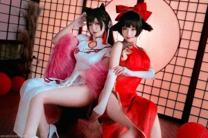 半半子 BANBANKO《愛宕x高雄,チャイナ服（&婉Yue）》写真图集 35P+1V｜在线预览与图包下载