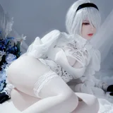 半半子 BANBANKO《Automataヨルハ二号B型 白いドレス》写真图集 51P｜在线预览与图包下载