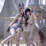 半半子 BANBANKO《Arknights 黑x森蚺バレエ（&面饼仙儿）》写真图集 56P｜在线预览与图包下载
