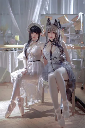 半半子 BANBANKO《Arknights 黑x森蚺バレエ（&面饼仙儿）》写真图集 56P｜在线预览与图包下载