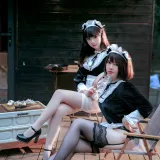 半半子 BANBANKO《メイド姉妹（&面饼仙儿）》写真图集 74P｜在线预览与图包下载