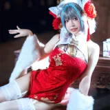 半半子 BANBANKO《柴郡中华娘旗袍》写真图集 45P+2V｜在线预览与图包下载