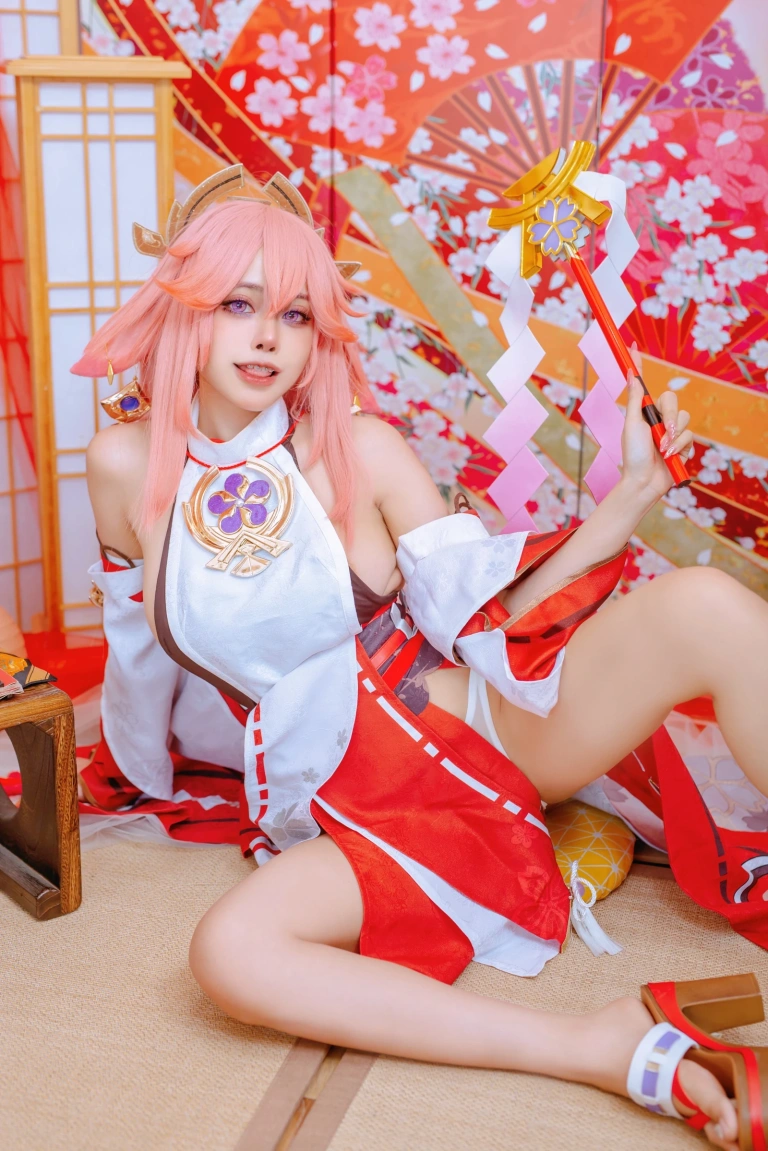 Byoru《Yae Miko x Raiden Shogun》写真图集 95P｜在线预览与图包下载