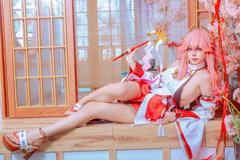 Byoru《Yae Miko x Raiden Shogun》写真图集 95P｜在线预览与图包下载