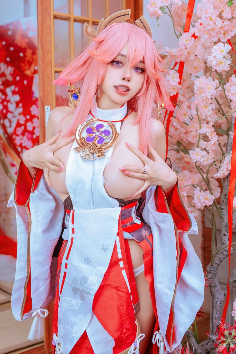 Byoru《Yae Miko x Raiden Shogun》写真图集 95P｜在线预览与图包下载