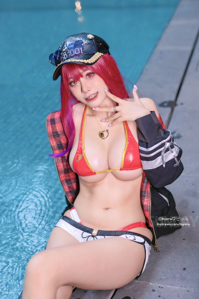 Byoru《Houshou Marine Hololive Summer》写真图集 28P｜在线预览与图包下载