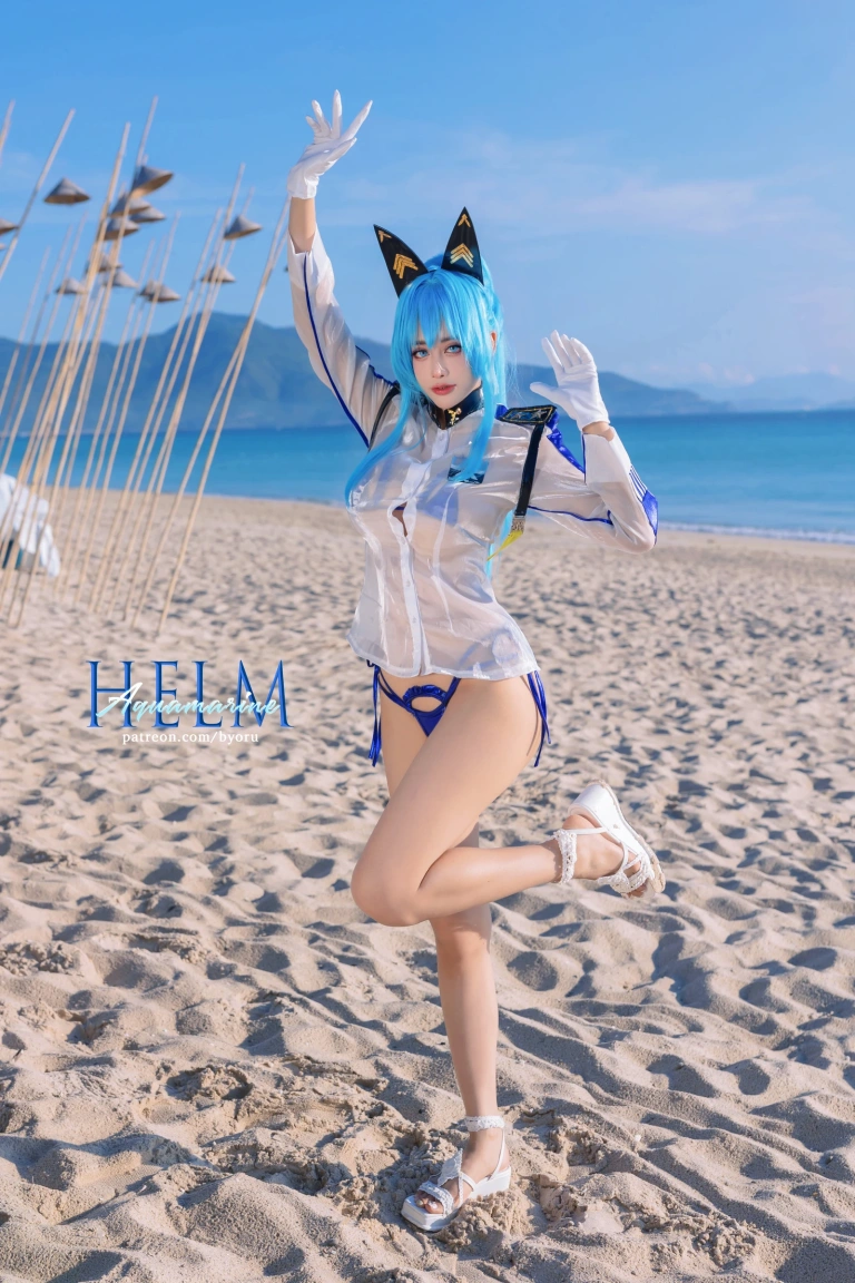 Byoru《Helm Aquamarine（NIKKE）Full Set》写真图集 58P+11V｜在线预览与图包下载
