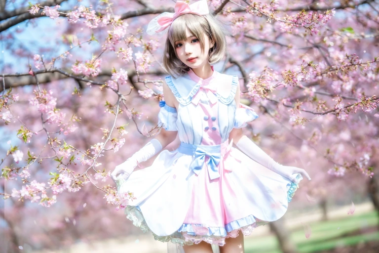 花柒Hana《唐可可打歌服》写真图集 9P｜在线预览与图包下载