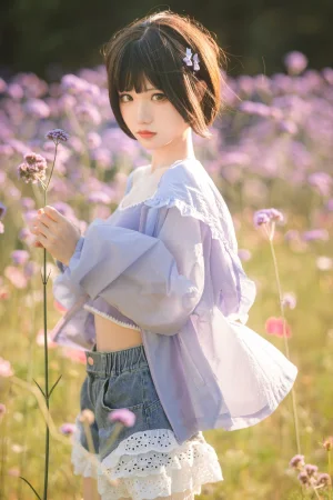 花柒Hana《马鞭草》写真图集 15P｜在线预览与图包下载