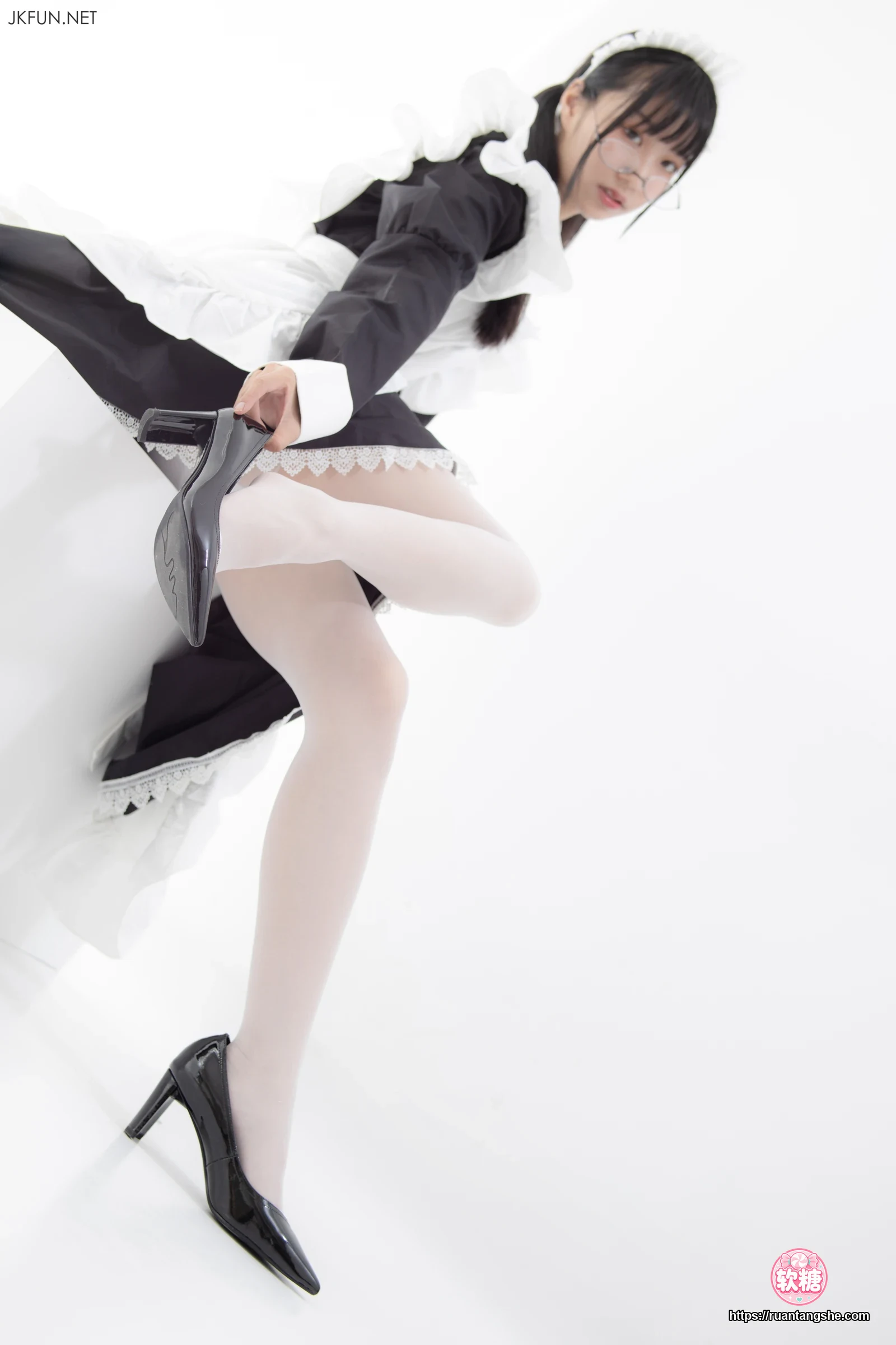 森萝财团 JKFUN-017 15D超薄白丝 小梓