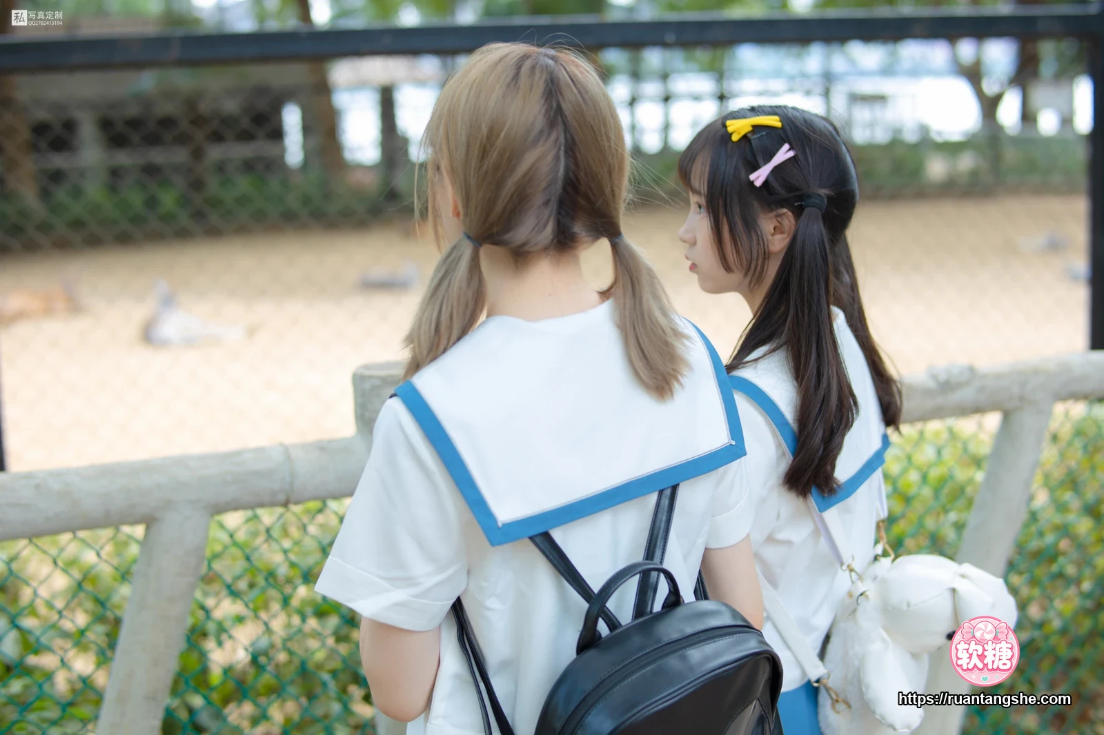 森萝财团 JKFUN-025 《两女一ZOO》 80D白丝过膝袜 默陌&Aika