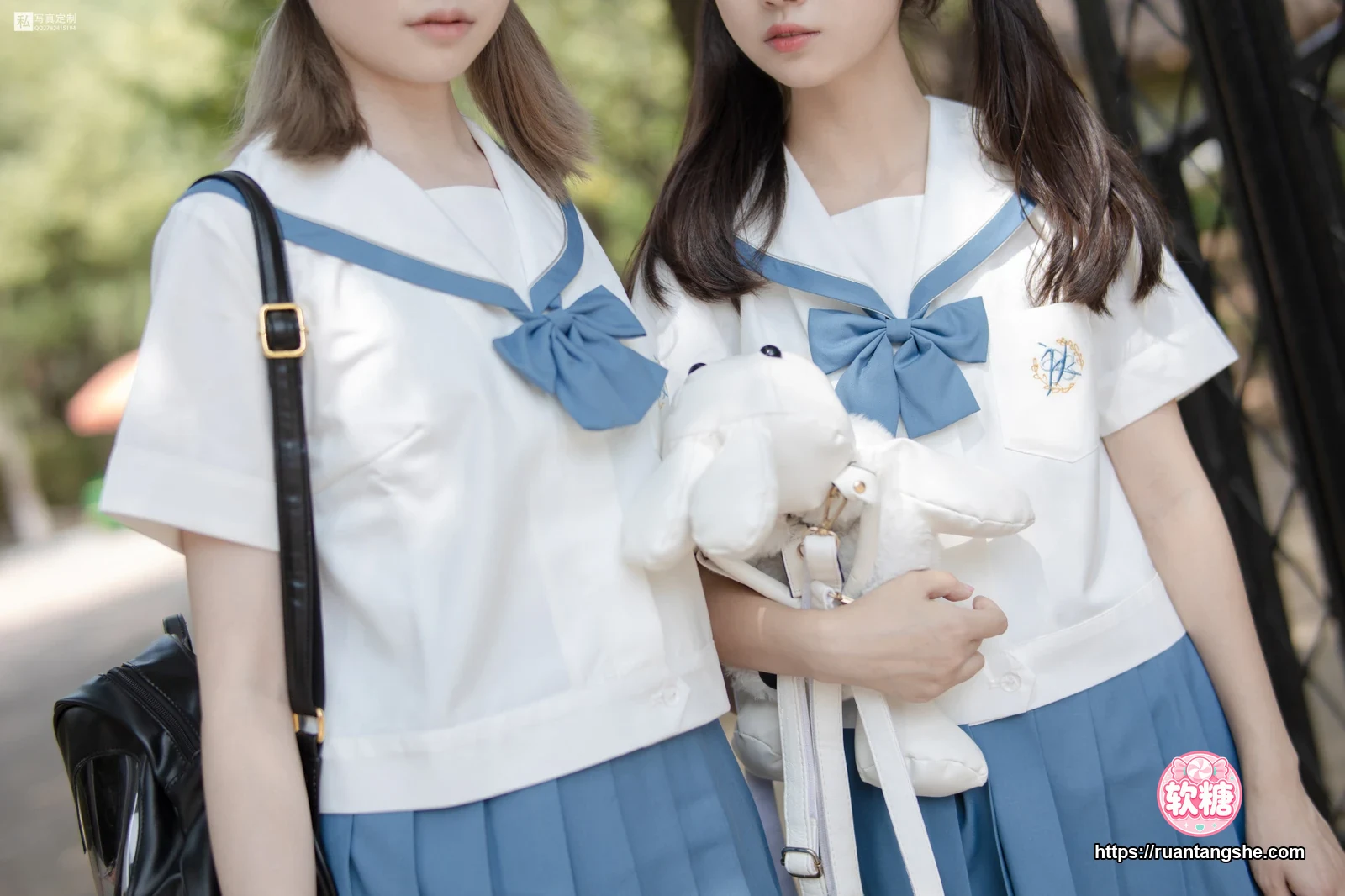 森萝财团 JKFUN-025 《两女一ZOO》 80D白丝过膝袜 默陌&Aika