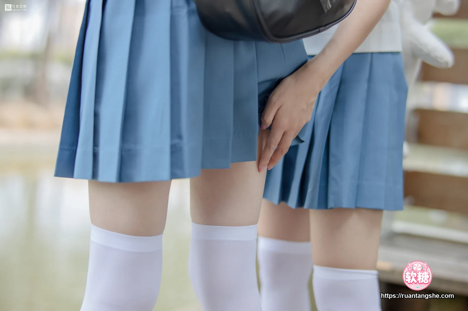 森萝财团 JKFUN-025 《两女一ZOO》 80D白丝过膝袜 默陌&Aika