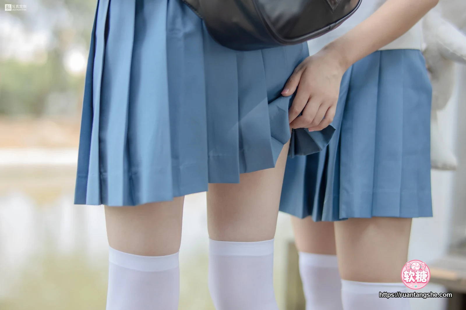 森萝财团 JKFUN-025 《两女一ZOO》 80D白丝过膝袜 默陌&Aika