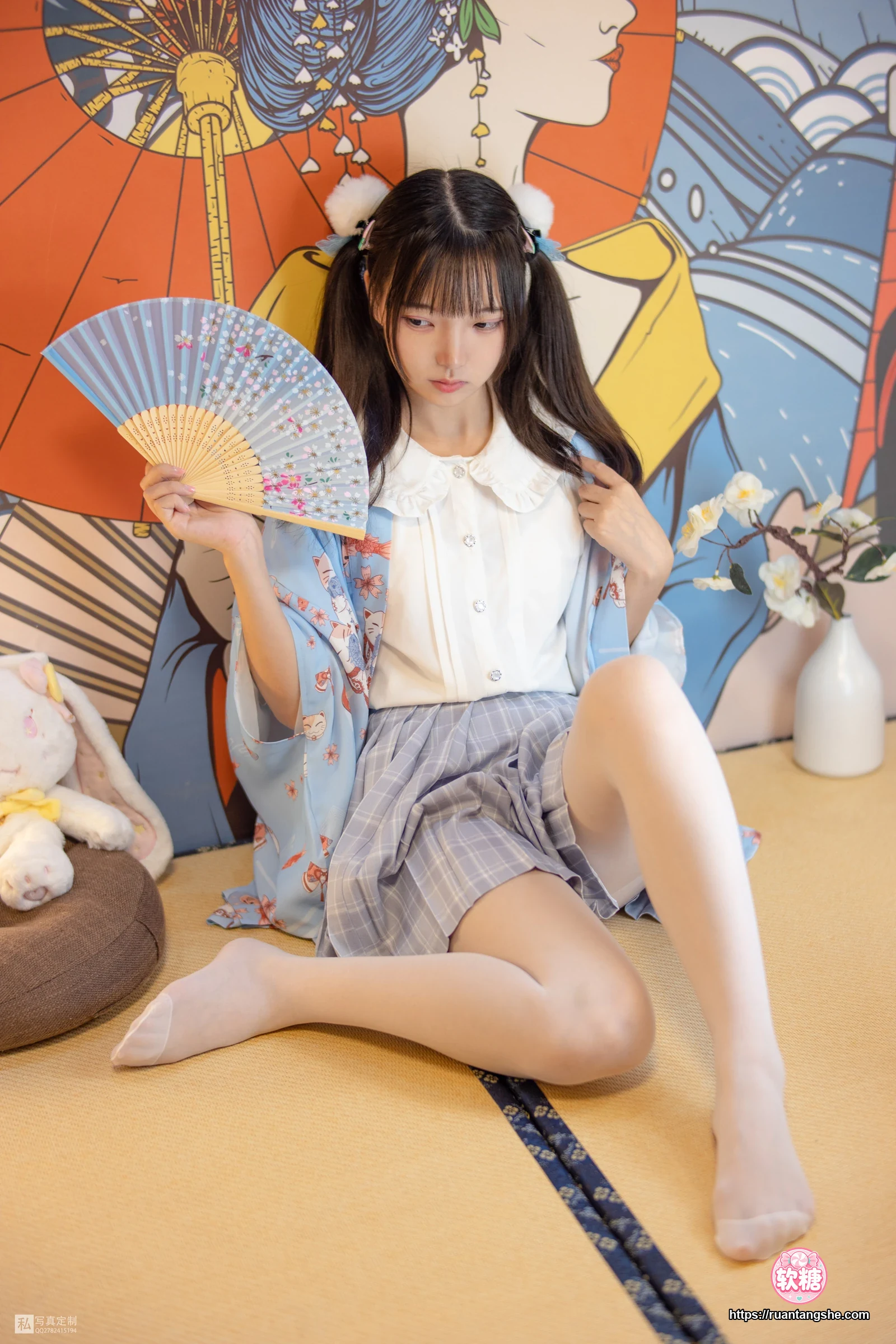 森萝财团 JKFUN-027 《花里胡哨的民宿》 15D白丝 默陌