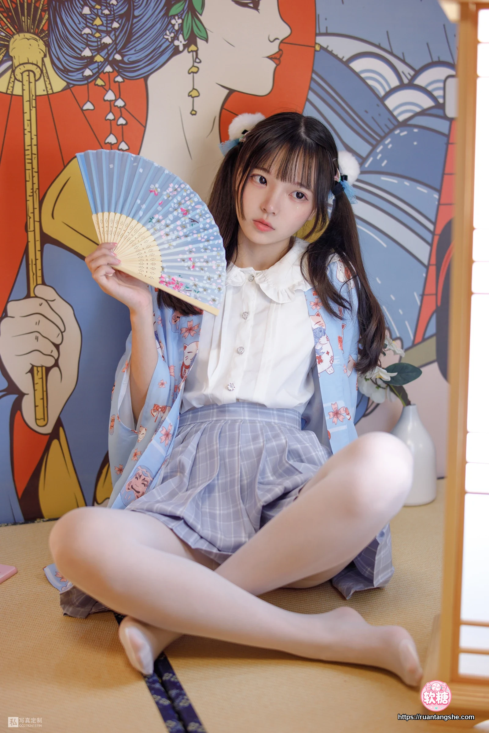 森萝财团 JKFUN-027 《花里胡哨的民宿》 15D白丝 默陌