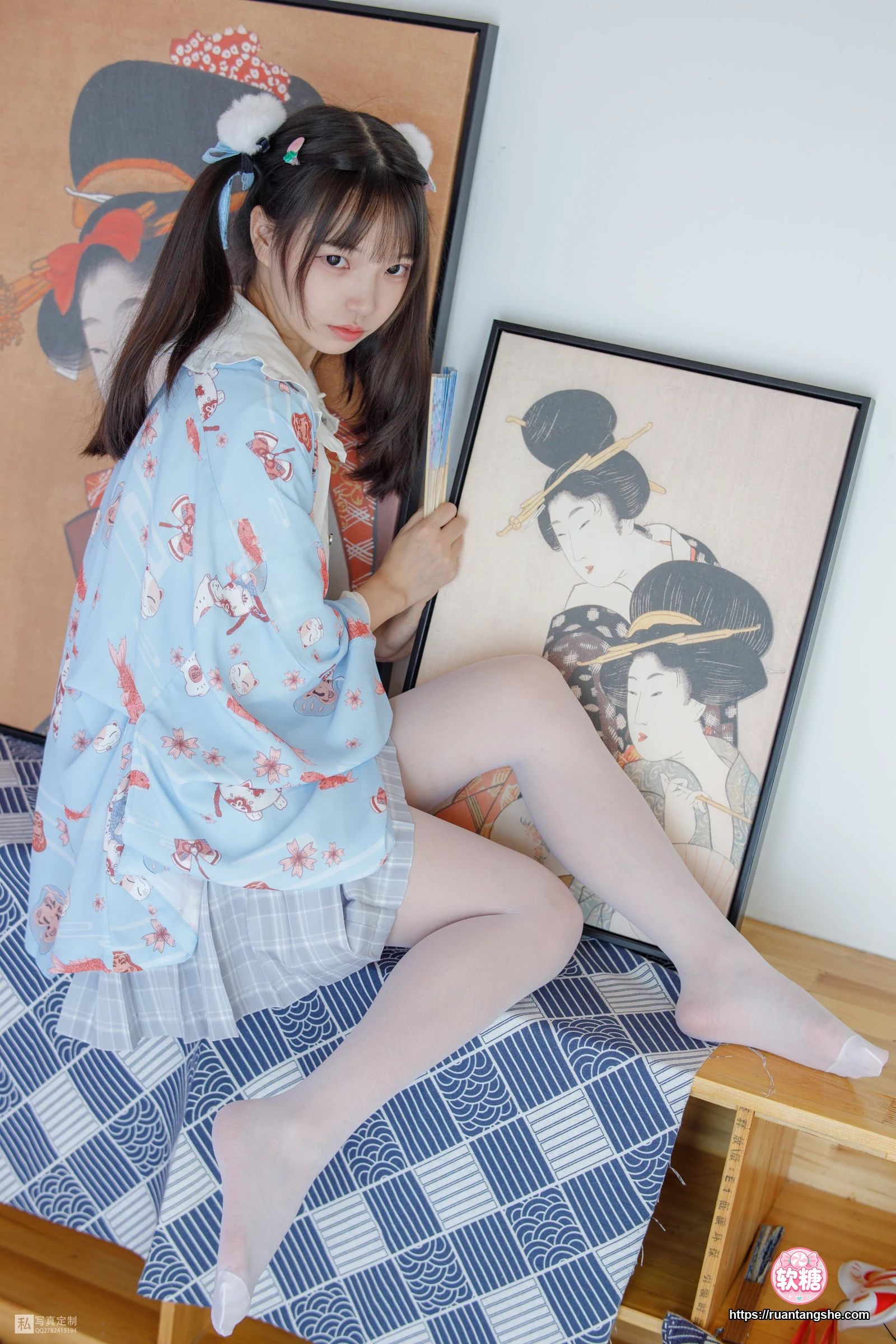 森萝财团 JKFUN-027 《花里胡哨的民宿》 15D白丝 默陌