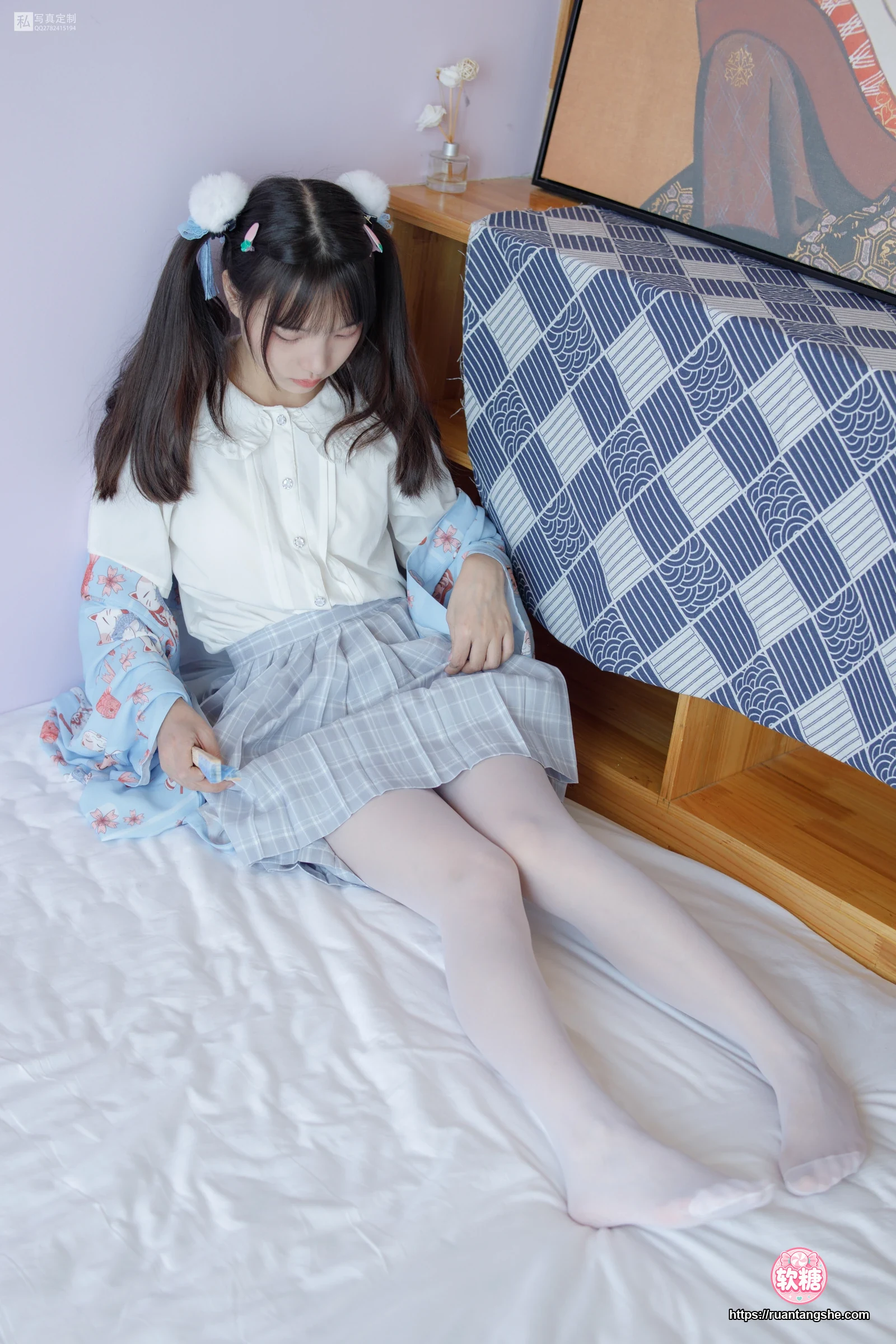 森萝财团 JKFUN-027 《花里胡哨的民宿》 15D白丝 默陌