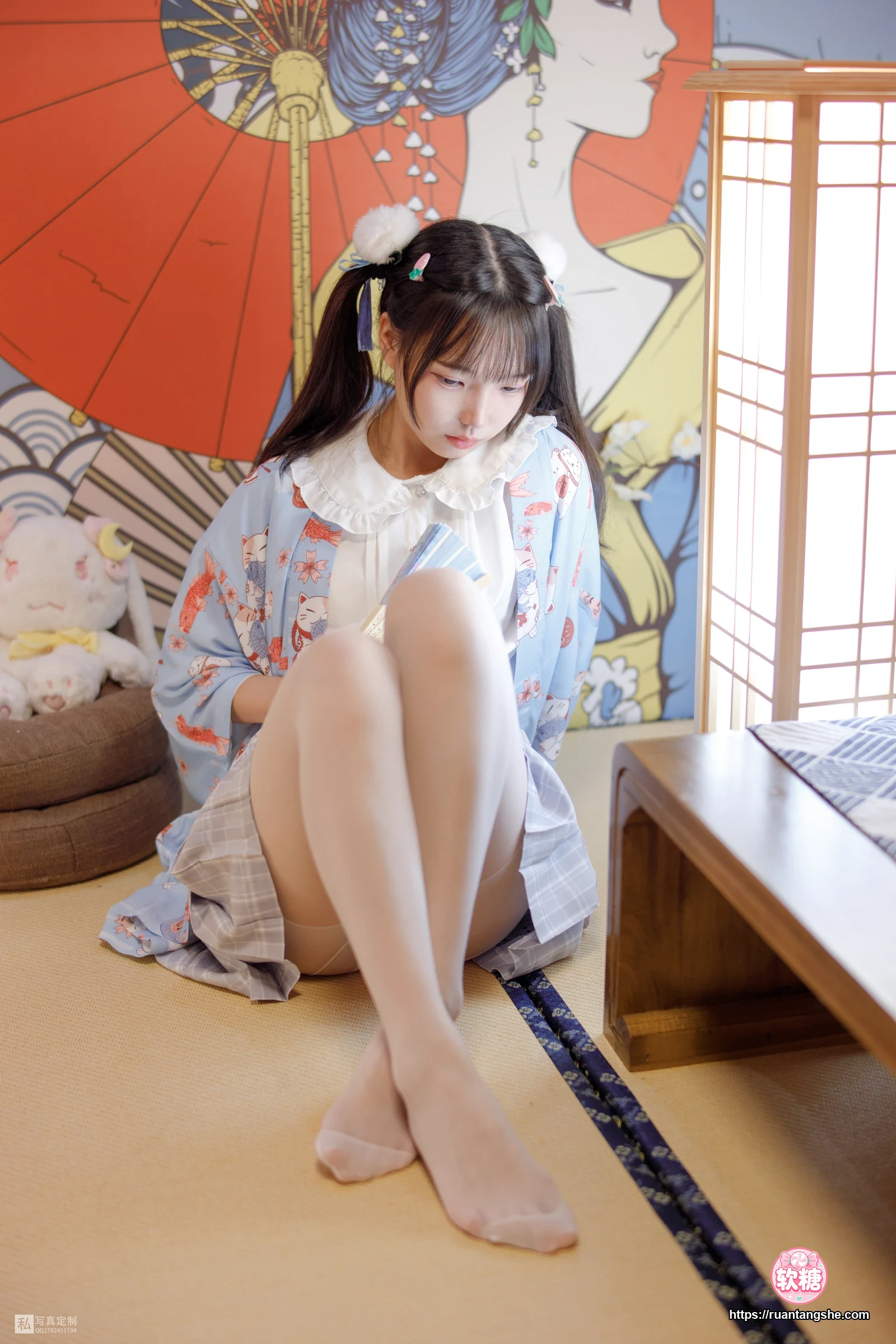 森萝财团 JKFUN-027 《花里胡哨的民宿》 15D白丝 默陌