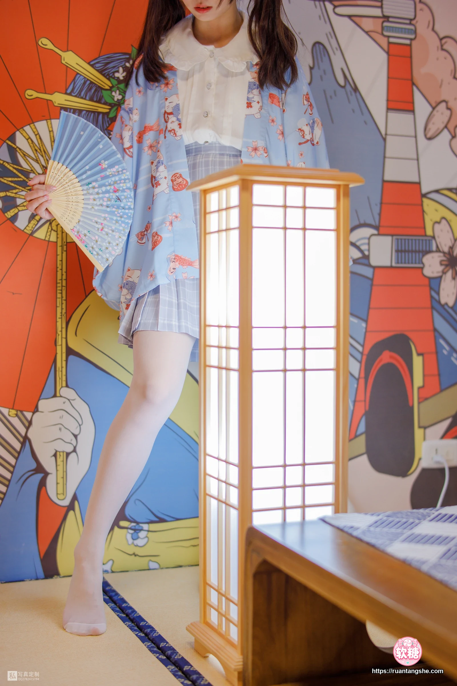 森萝财团 JKFUN-027 《花里胡哨的民宿》 15D白丝 默陌