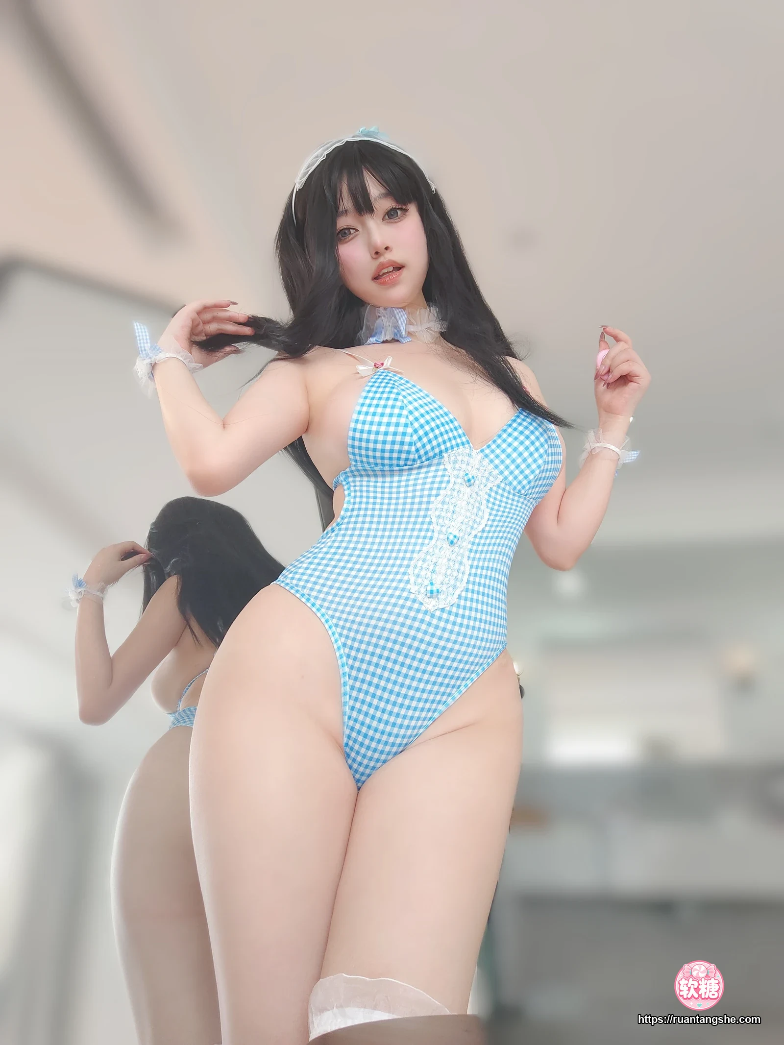 女主K 女主K NO.044 - 蓝色泳装女仆