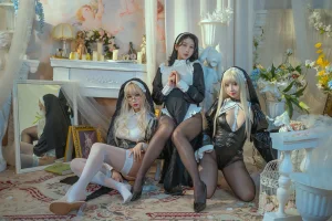 胡桃Kurumi&奶桃X轩萧学姐《胡桃 NO.022 – 修女》写真图集 50P+1V｜在线预览与图包下载