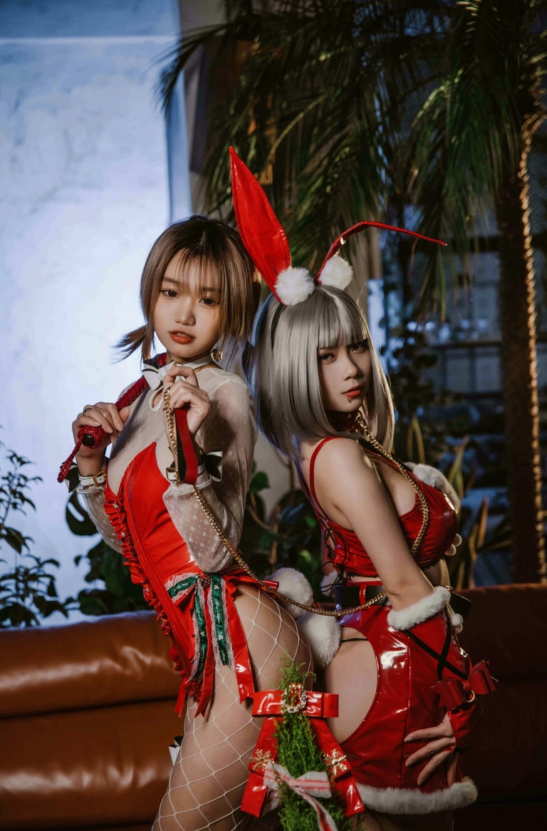 柒柒_Lust77《2021圣诞双兔》写真图集 23P｜在线预览与图包下载