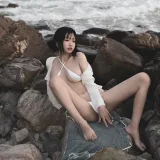 柒柒_Lust77《礁石海岸》写真图集 52P｜在线预览与图包下载