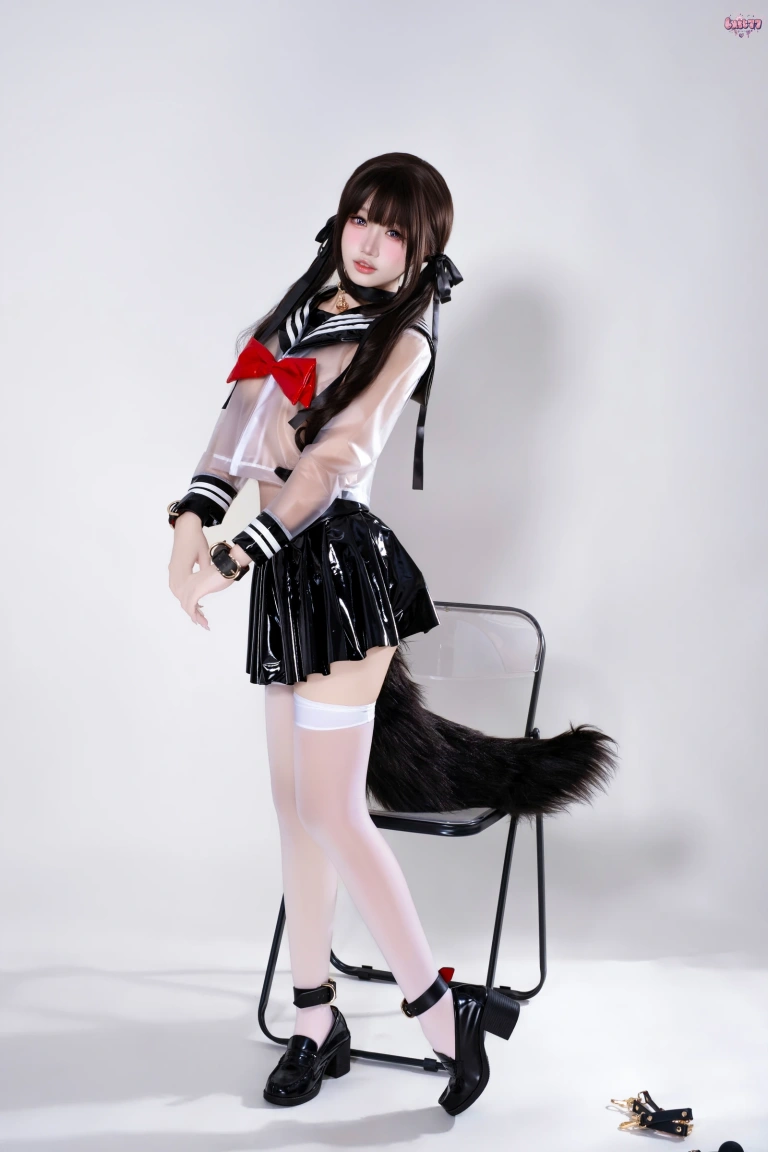 柒柒_Lust77《兽尾透明JK》写真图集 112P+1V｜在线预览与图包下载
