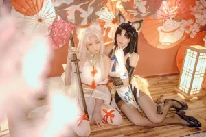 miko酱ww《永劫无间 胡桃》写真图集 44P｜在线预览与图包下载