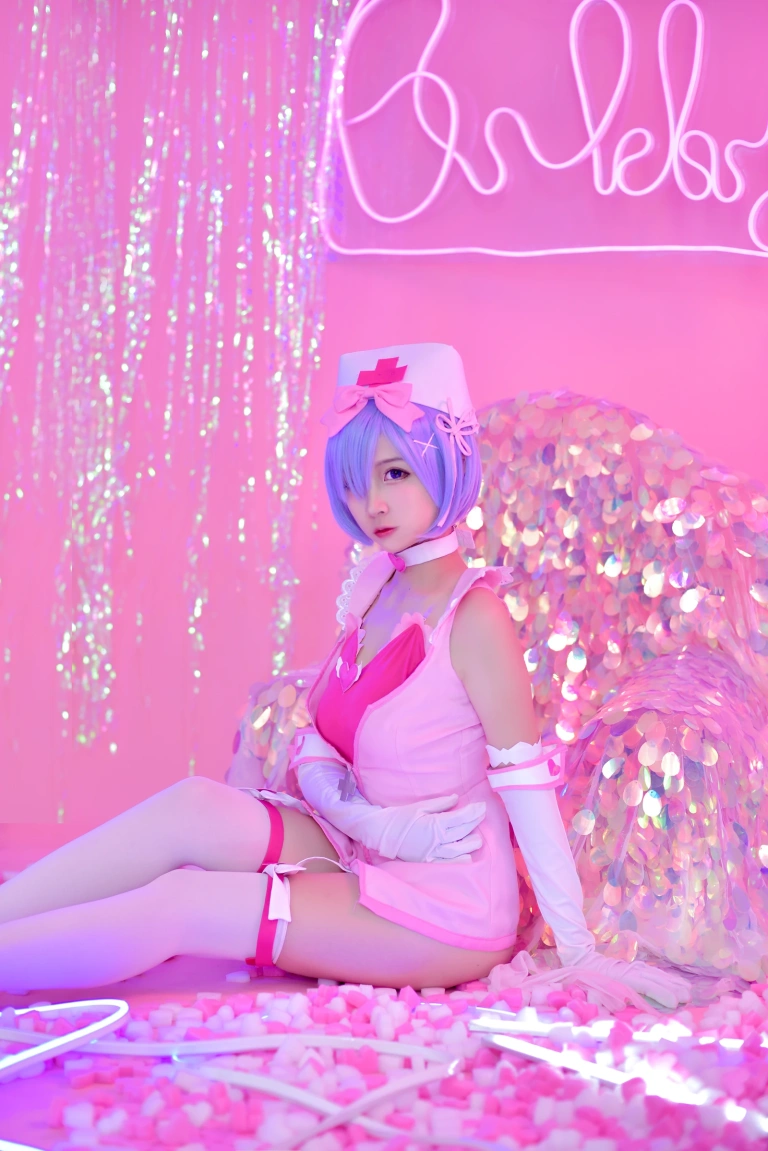 二佐Nisa《蕾姆1号本 蕾姆护士1》写真图集 40P｜在线预览与图包下载