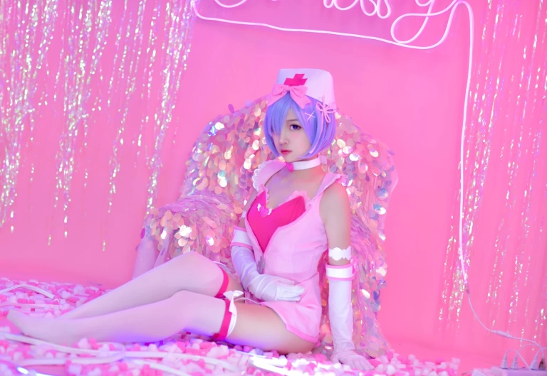 二佐Nisa《蕾姆1号本 蕾姆护士1》写真图集 40P｜在线预览与图包下载