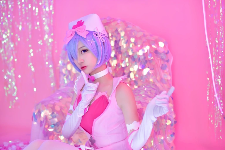 二佐Nisa《蕾姆1号本 蕾姆护士1》写真图集 40P｜在线预览与图包下载
