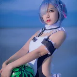 二佐Nisa《蕾姆1号本 泳衣2》写真图集 11P｜在线预览与图包下载