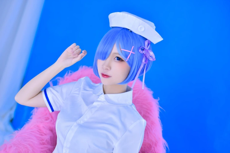 二佐Nisa《蕾姆2号本 蕾姆护士》写真图集 31P｜在线预览与图包下载