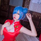 二佐Nisa《蕾姆2号本 蕾姆旗袍》写真图集 30P｜在线预览与图包下载