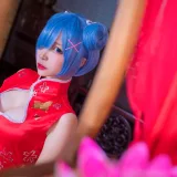二佐Nisa《蕾姆2号本 蕾姆旗袍》写真图集 30P｜在线预览与图包下载