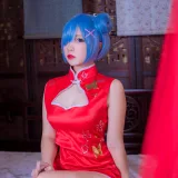 二佐Nisa《蕾姆2号本 蕾姆旗袍》写真图集 30P｜在线预览与图包下载